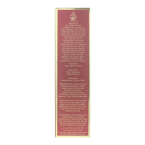 Asdaaf Ameerat Al Arab All Over Body Spray 150ml