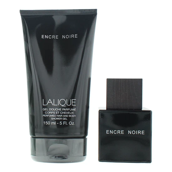 Lalique Encre Noire Gift Set 50ml Eau De Toilette + 150ml Shower Gel