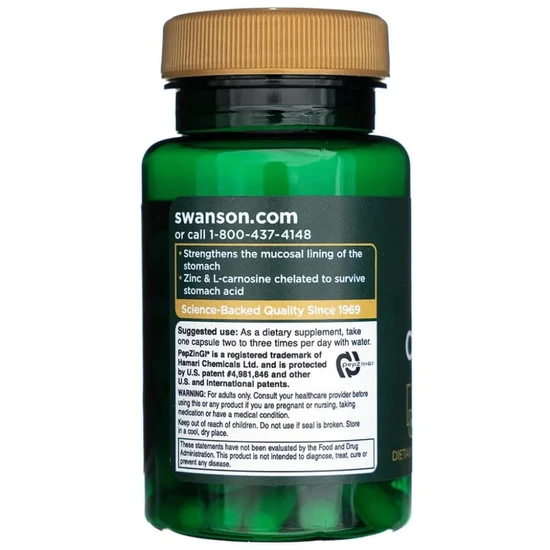 Swanson Zinc Carnosine Capsules 60 Capsules