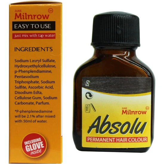 June Milnrow Absolu Permanent Hair Colour 6g / 2.0 Dark Brown