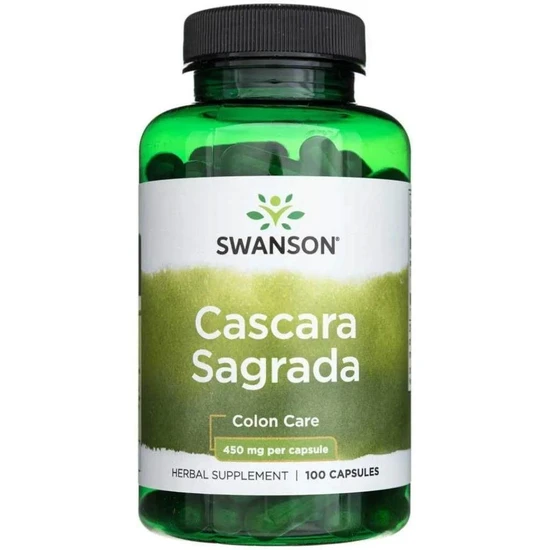 Swanson Cascara Sagrada 450mg Capsules 100 Capsules