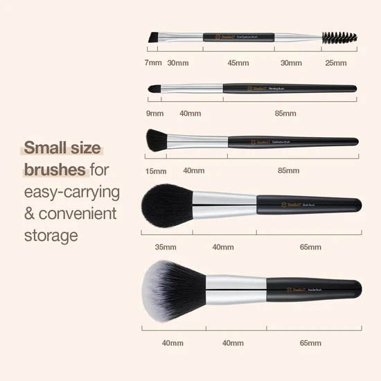 STUDIO17 Portable Makeup Brush Set 5pcs
