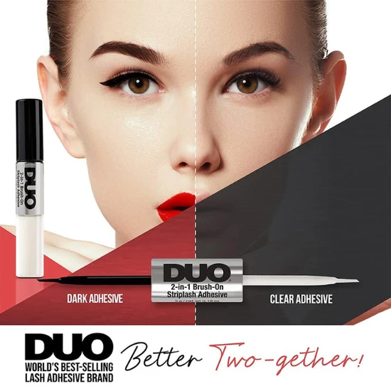 DUO 2-in-1 Brush-on Strip Lash Adhesive White/Clear + Dark Tone 5g