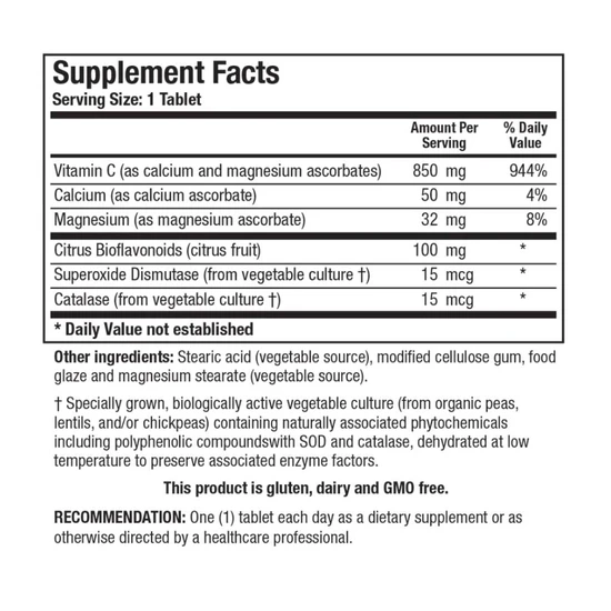 Biotics Research Bio-C Plus 1000 Balanced Ascorbates Tablets 100 Tablets