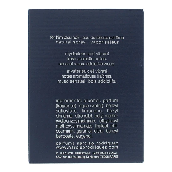 Narciso Rodriguez For Him Bleu Noir Extreme Eau De Toilette 50ml