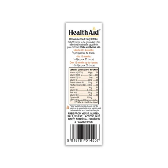 Health Aid BabyVit Drops Orange Flavour 25ml