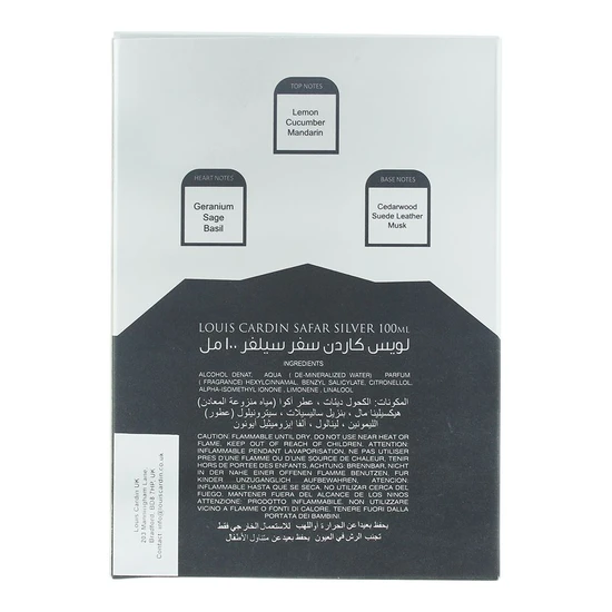 Louis Cardin Safar Silver Eau De Parfum 100ml