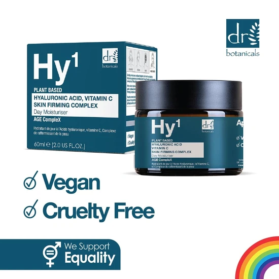 Dr Botanicals Hyaluronic Acid 1% & Vitamin C 1% & Skin Firming Complex 1% Day Moisturiser 60ml