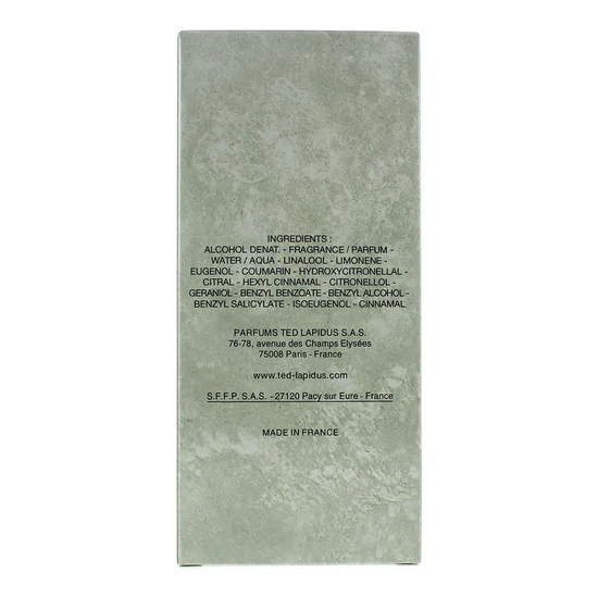 Ted Lapidus Pour Homme Eau De Toilette 100ml