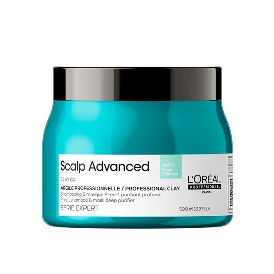 L'Oréal Professionnel Scalp Advanced Anti-Oiliness 2-In-1 Shampoo & Mask 500ml