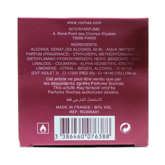 Rochas Man Eau De Toilette 100ml