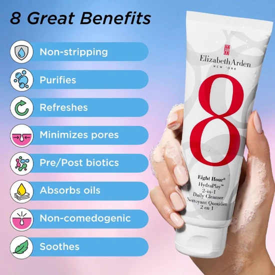 Elizabeth Arden Eight Hour HydraPlay 2-in-1 Daily Cleanser 125ml