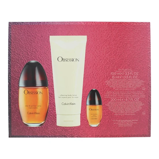 Calvin Klein Obsession For Women Eau De Parfum Gift Set Eau De Parfum 100ml +15ml + Body Lotion 200ml