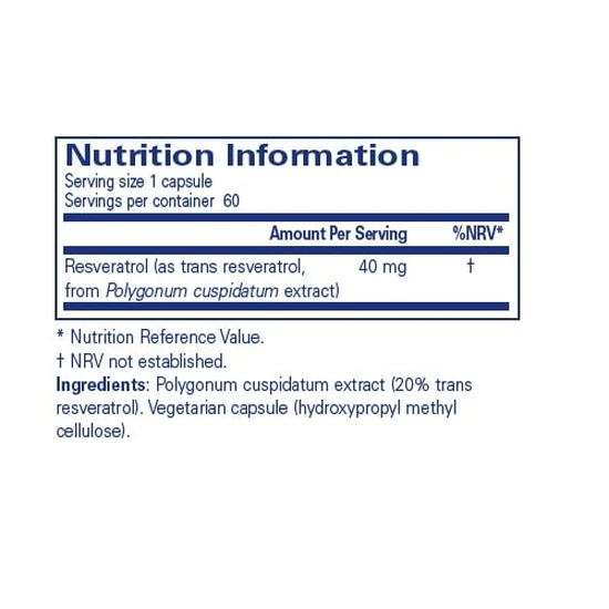 Pure Encapsulations Resveratrol Capsules 60 Capsules