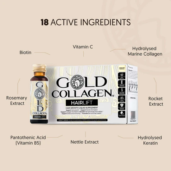 Gold Collagen Hair Lift Liquid Supplement 10 x 50ml