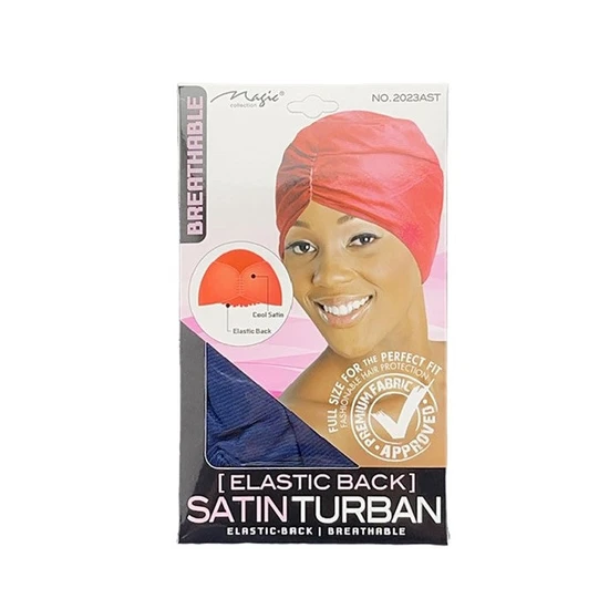Magic Collection Elastic Back Satin Turban 2023AST