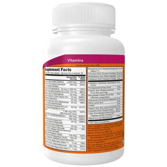 NOW Foods Eve Women's Multiple Vitamin Capsules 120 Capsules