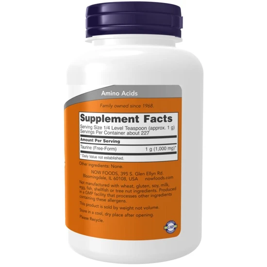 NOW Foods Taurine Pure Powder 227g