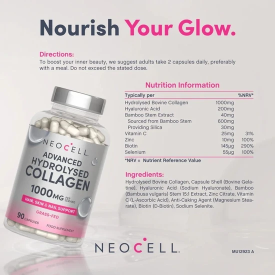 NeoCell Advanced Hydrolysed Collagen 1000mg Capsules 90 Capsules
