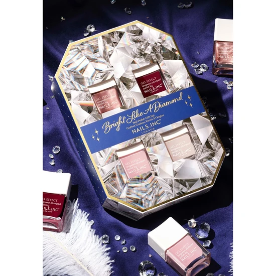 Nails Inc Bright Like A Diamond Nail Polish Gift Set 4-Piece
