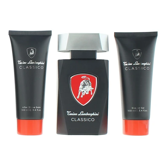 Lamborghini Classico Gift Set 125ml Eau De Toilette + 100ml Aftershave Balm + 100ml Shower Gel