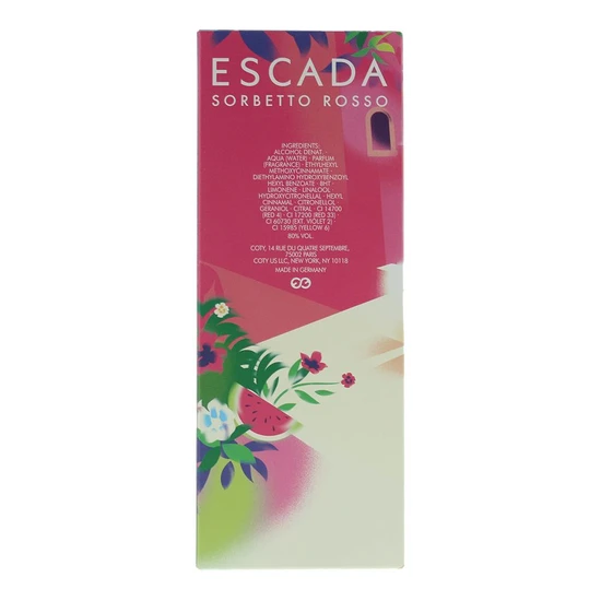 Escada Sorbetto Rosso Eau De Toilette 100ml