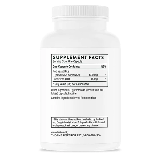 Thorne Red Yeast Rice + CoQ10 Capsules 120 Capsules