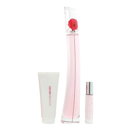 Flower By Kenzo Poppy Bouquet Eau De Parfum Gift Set 100ml Eau De Parfum + 75ml Body Lotion + 10ml Eau De Parfum