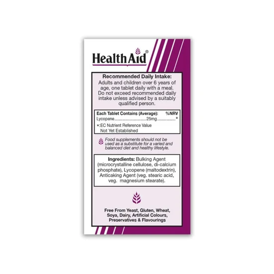 Health Aid Lycopene 25mg Tablets 30 Tablets