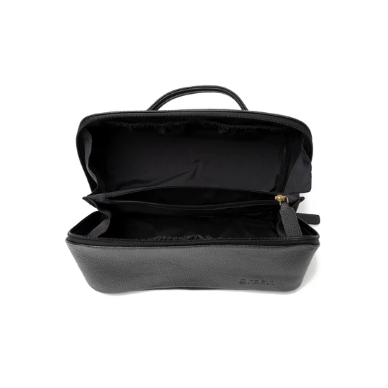 Victoria Green Freya Fold-Out Makeup Bag Black