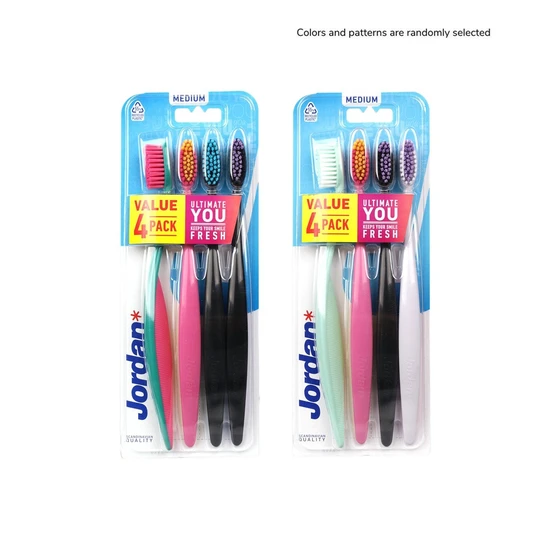 Jordan Ultimate You Medium Toothbrush 4 Pack