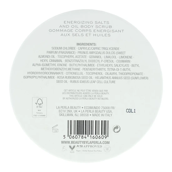 La Perla Energising Salts & Oil Body Scrub 250G