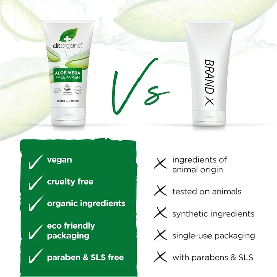 Dr. Organic Aloe Vera Face Wash 150ml