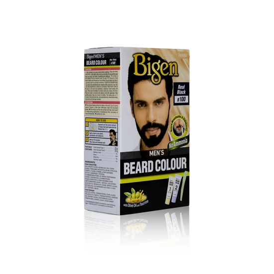 Bigen Mens Beard Colour Real Black B100