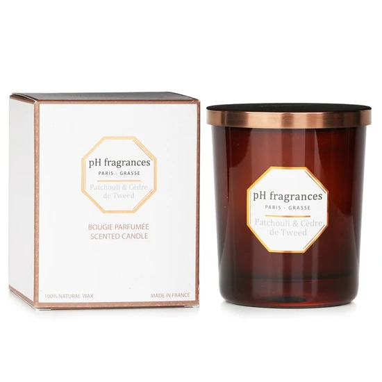 pH fragrances Scented Candle Patchouli & Cedre De Tweed 180g