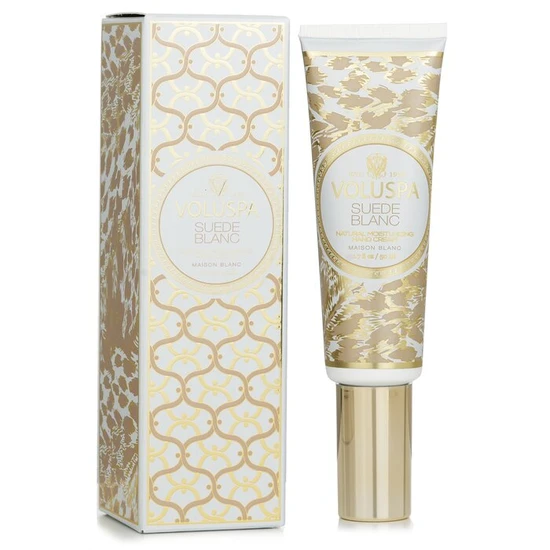 VOLUSPA Suede Blanc Hand Cream Buttery Sueded Leather, Amber & Cedar 50ml