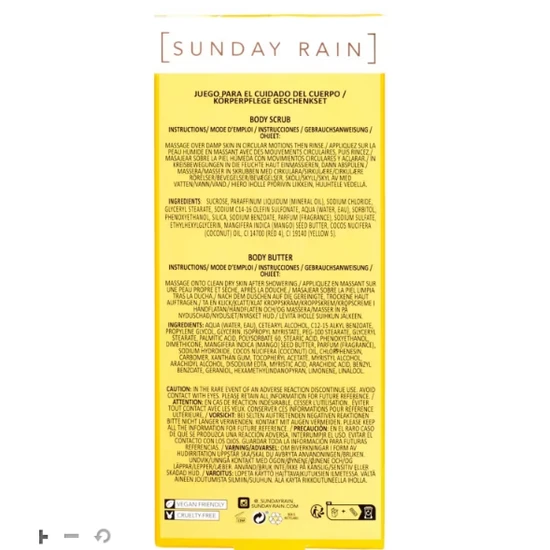 Sunday Rain Mango Butter & Coconut Oil Duo