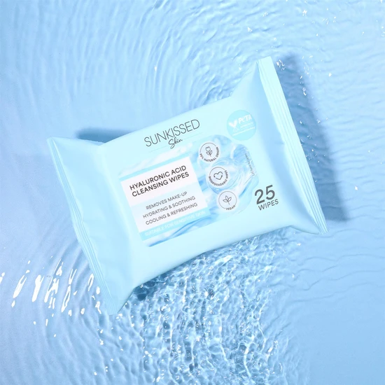 Sunkissed Skin Hyaluronic Acid Cleansing Wipes 25 Pieces