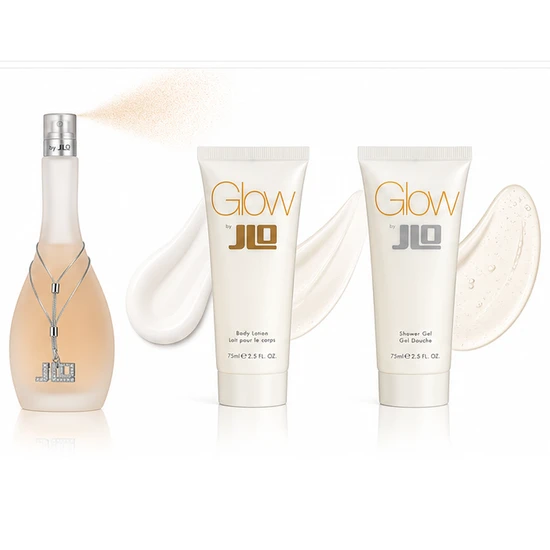 Jennifer Lopez Glow Gift Set 50ml Eau De Toilette + 75ml Shower Gel + 75ml Body Lotion