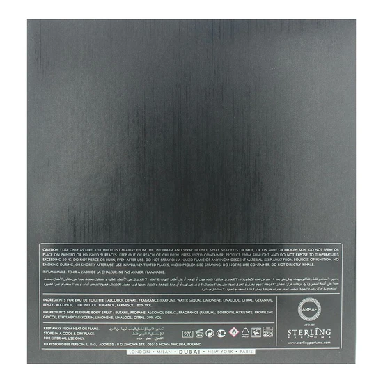 Armaf Club De Nuit Intense Man Two Piece Gift Set 105ml EDT, 200ml Body Spray