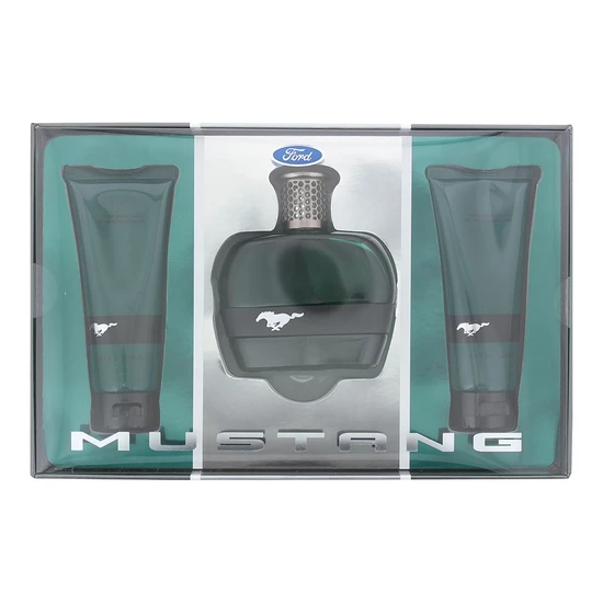 Mustang Green Gift Set 100ml Eau De Toilette + 100ml Aftershave Balm + 100ml Body Wash