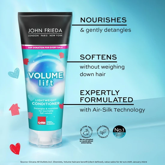 John Frieda Luxurious Volume Thickening Conditioner 250ml