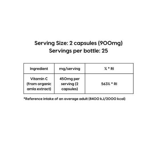 KIKI Health Organic Vitamin C Capsules 50 Capsules