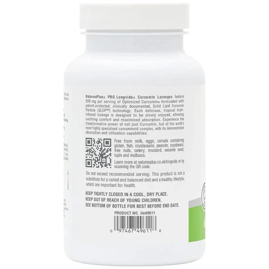 Nature's Plus Pro Curcumin Longvida 500mg Lozenges 60 Lozenges