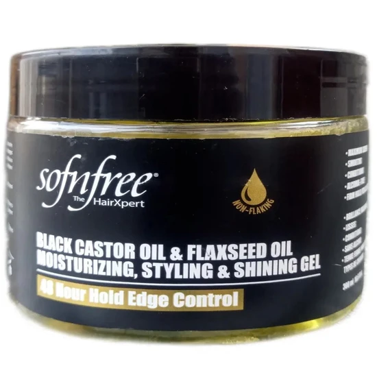Sofn'Free Black Castor Oil & Flaxseed Oil Moisturising, Styling & Shining Gel 300ml
