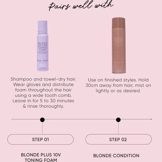 NAK Hair Signature Blonde Plus 10v Toning Foam 100g