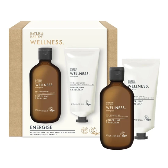 Baylis & Harding Wellness Luxury Body Care Gift Set 300ml Shower Gel & 200ml Hand/Body Lotion