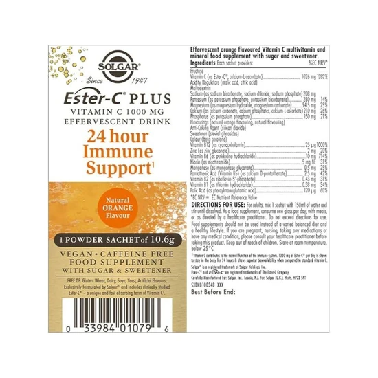 Solgar Ester-C Plus Effervescent x 7 Sachets