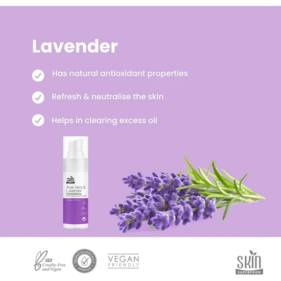 Skin Superfood Aloe Vera & Lavender Foaming Cleanser 150ml