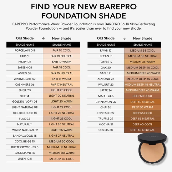 bareMinerals BAREPRO Pressed 16H-Espresso 27 -Deep 55 Cool